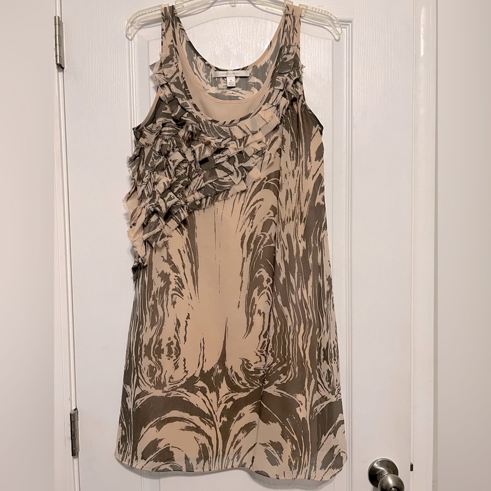 Gray Abstract Print Dress
